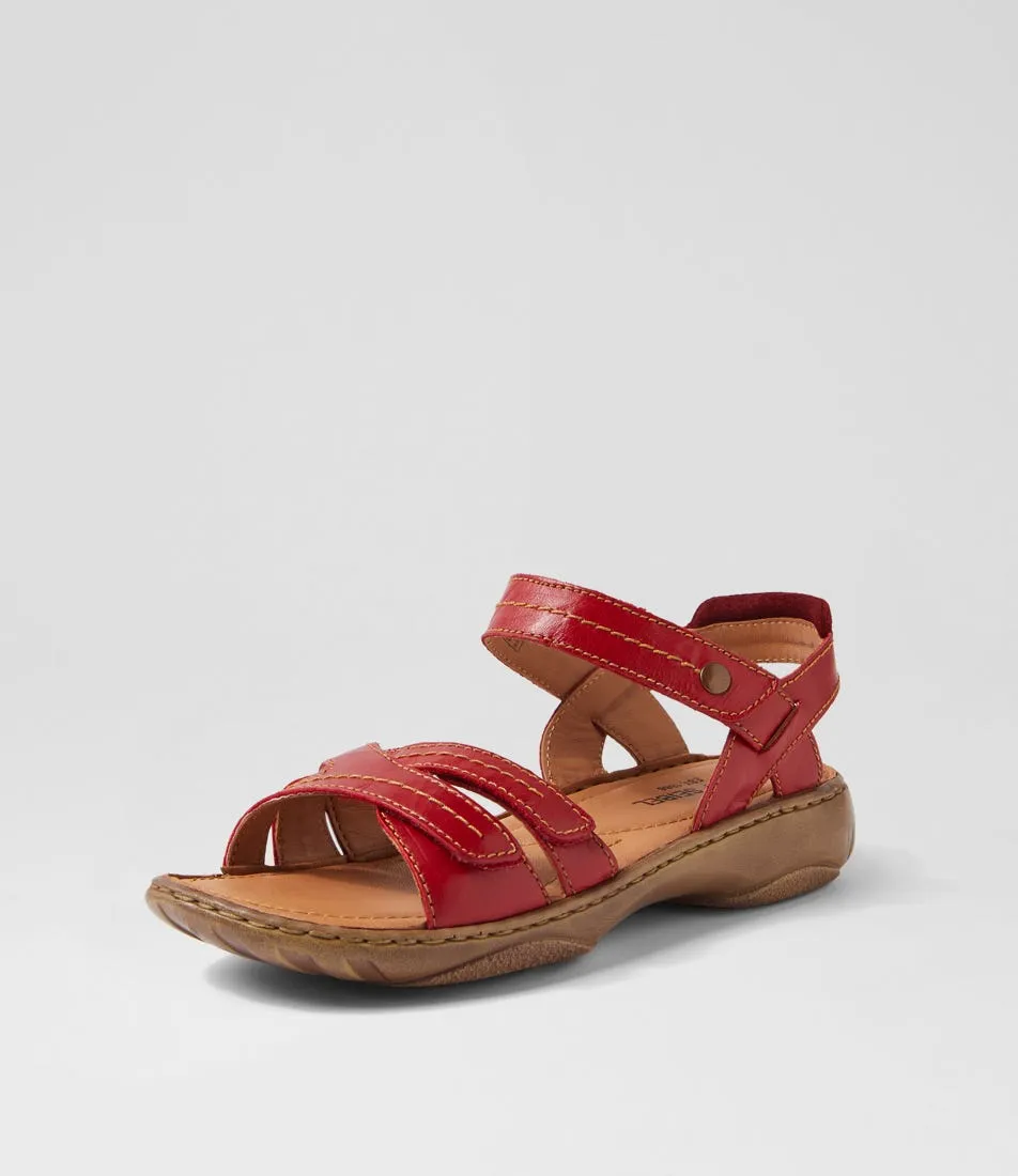 JOSEF SEIBEL Debra 62 Red Leather Sandals