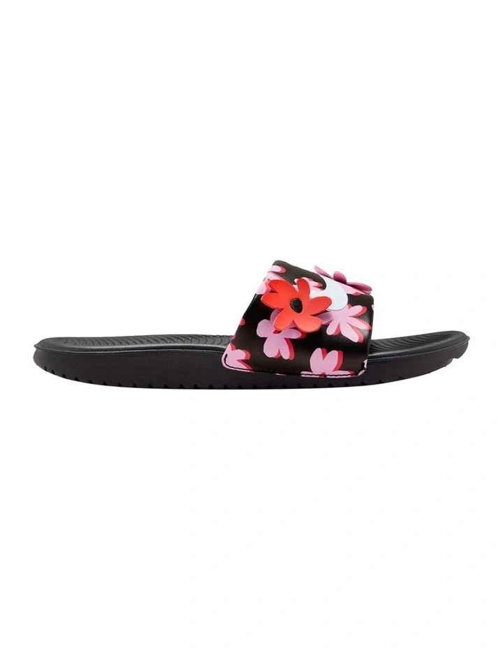 Kawa Slide Beach Sandals in Blk/White