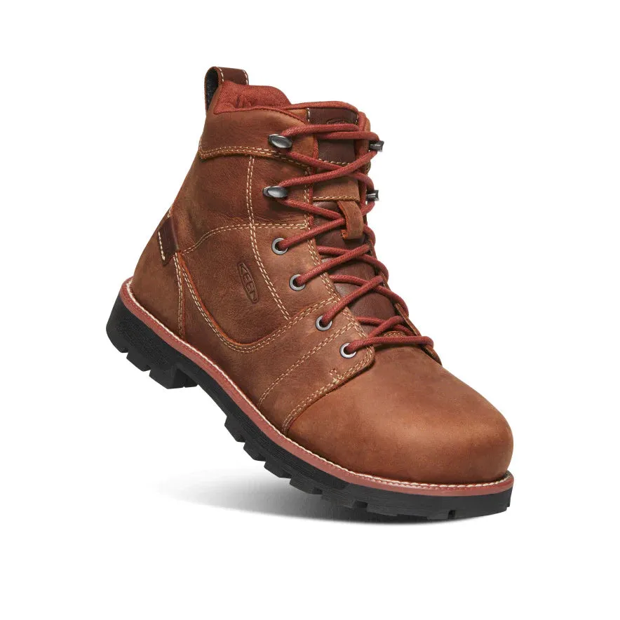 Keen Women's Seattle 6 Waterproof Boot (Aluminum Toe) 7M Gingerbread/Black