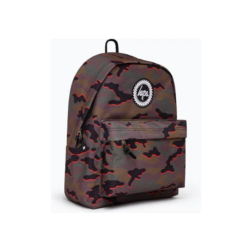 khaki orange camo backpack