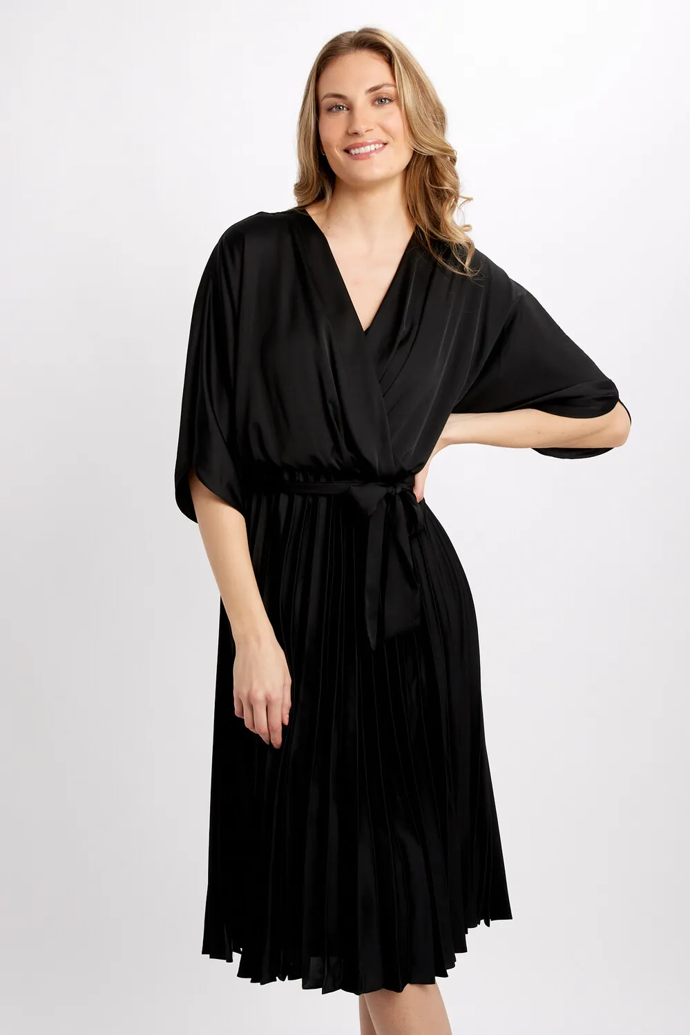 Knee-length Wrap Dress Style 234265