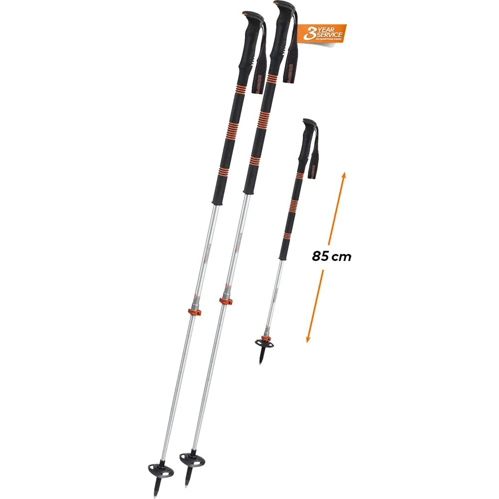 Komperdell - Contour Titanal II Foam Ski-Touring Poles schwarz orange silber