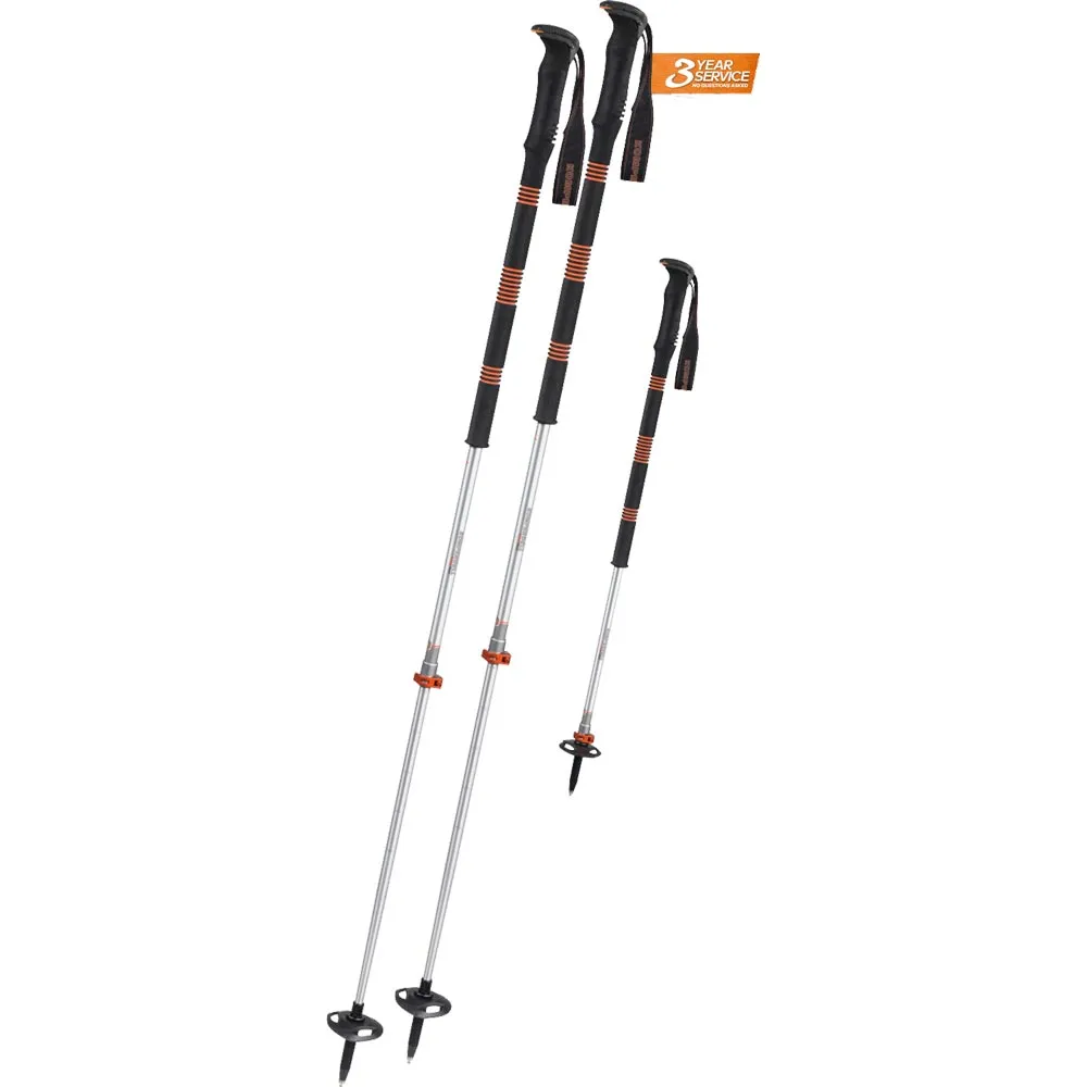 Komperdell - Contour Titanal II Foam Ski-Touring Poles schwarz orange silber