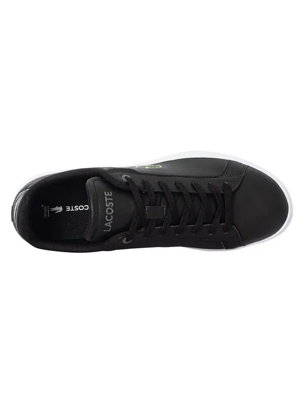 Lacoste Carnaby Pro BL23 1 SMA Leather Trainers - Black/White