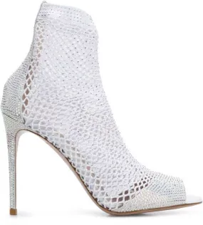 Le Silla Gilda mesh-sock sandals White