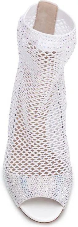 Le Silla Gilda mesh-sock sandals White