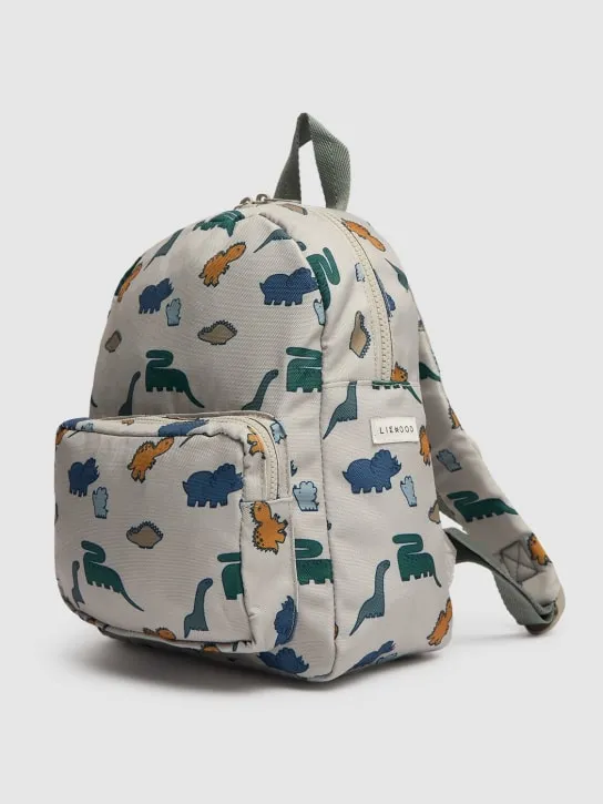 Liewood   Dino print recycled poly backpack 