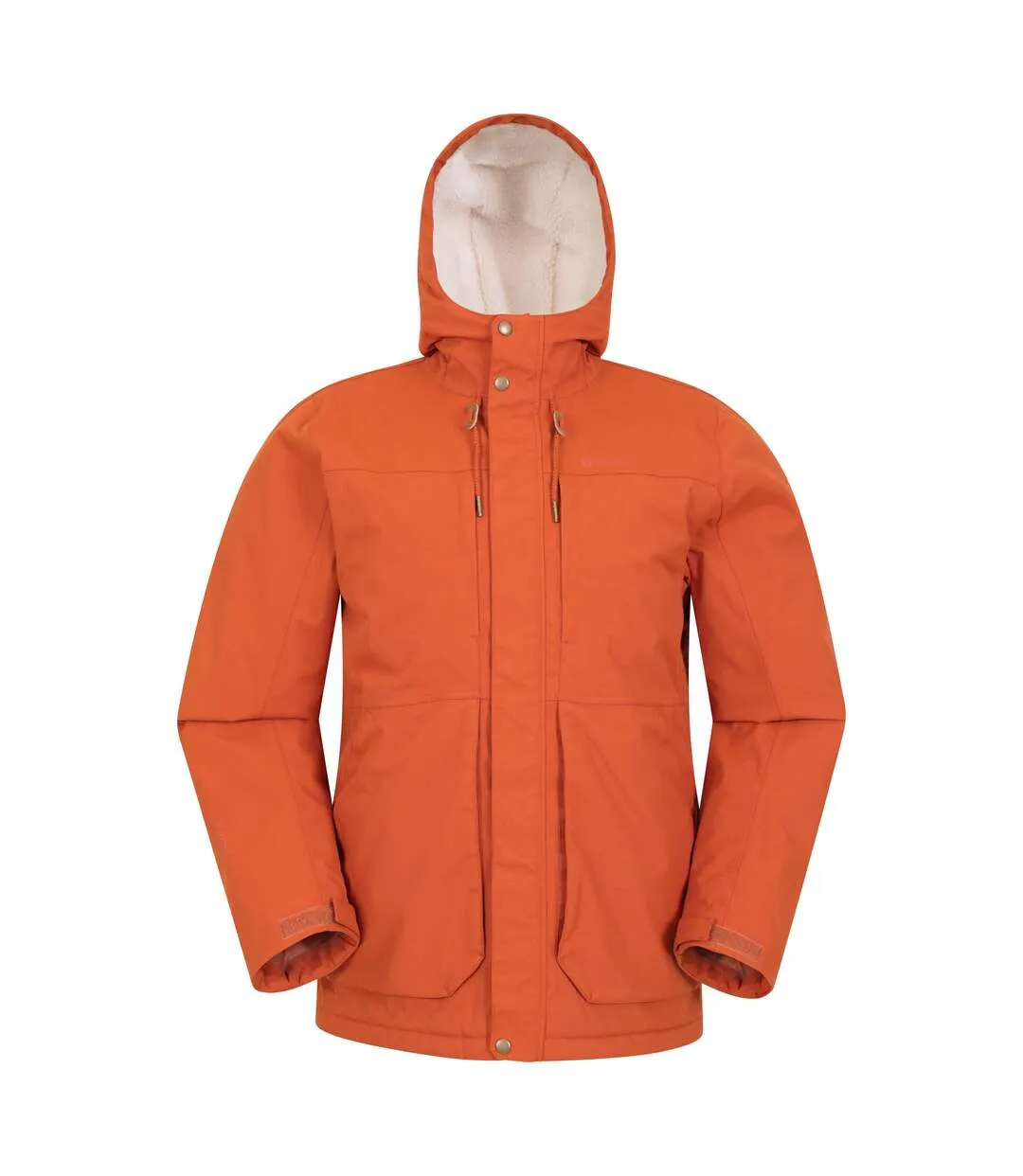 Mens coastline borg waterproof jacket rust Mountain Warehouse