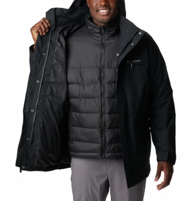 Men's Columbia Stuart Island Interchange Waterproof Hooded 3-in-1 Jacket