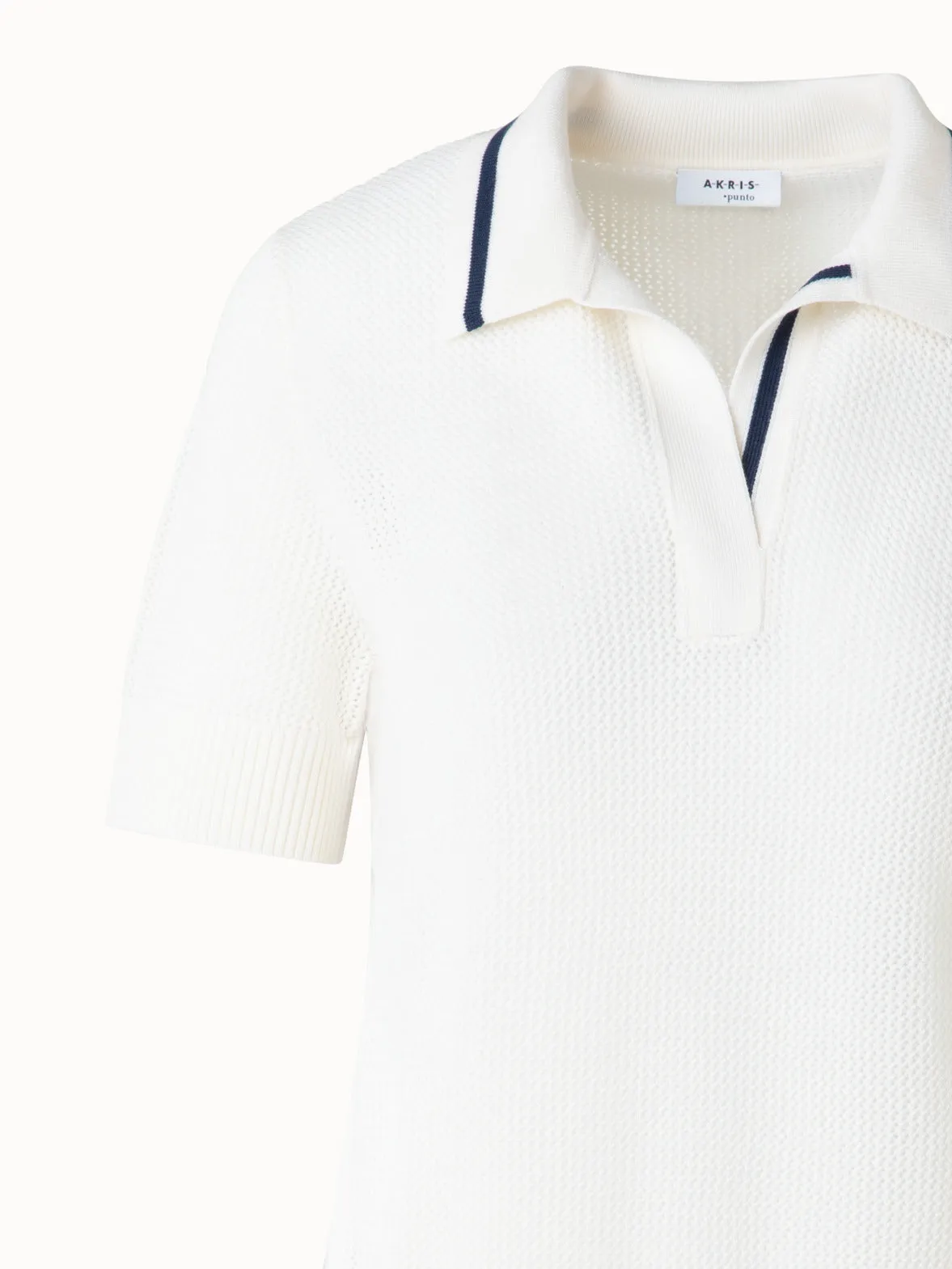 Merino Mesh Knit Polo Shirt