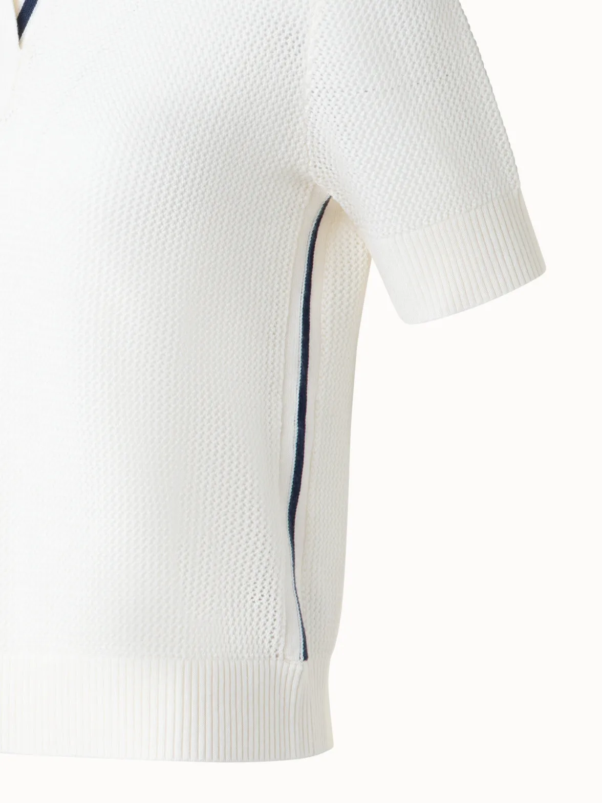 Merino Mesh Knit Polo Shirt