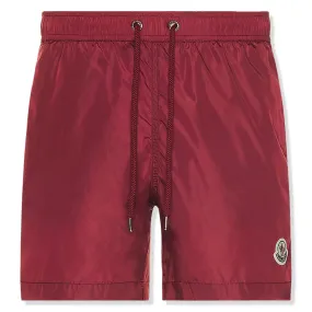 Moncler Burgundy Swim Shorts