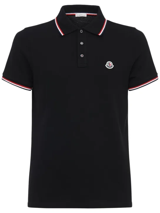 Moncler   Cotton piquet polo shirt 