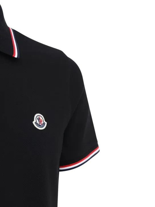 Moncler   Cotton piquet polo shirt 