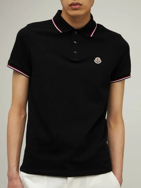 Moncler   Cotton piquet polo shirt 