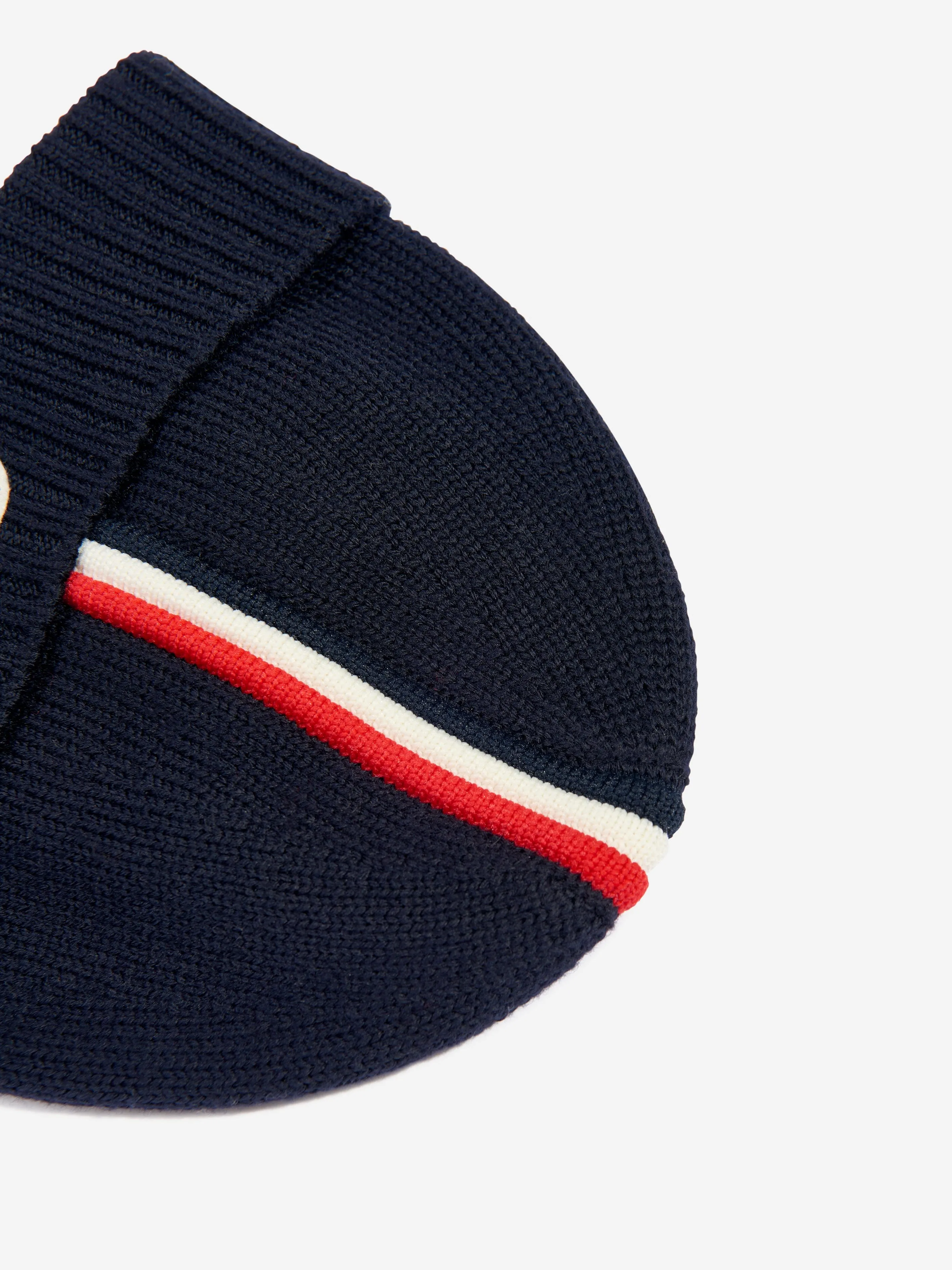 Moncler Enfant Baby Boys Wool Beanie Hat in Navy