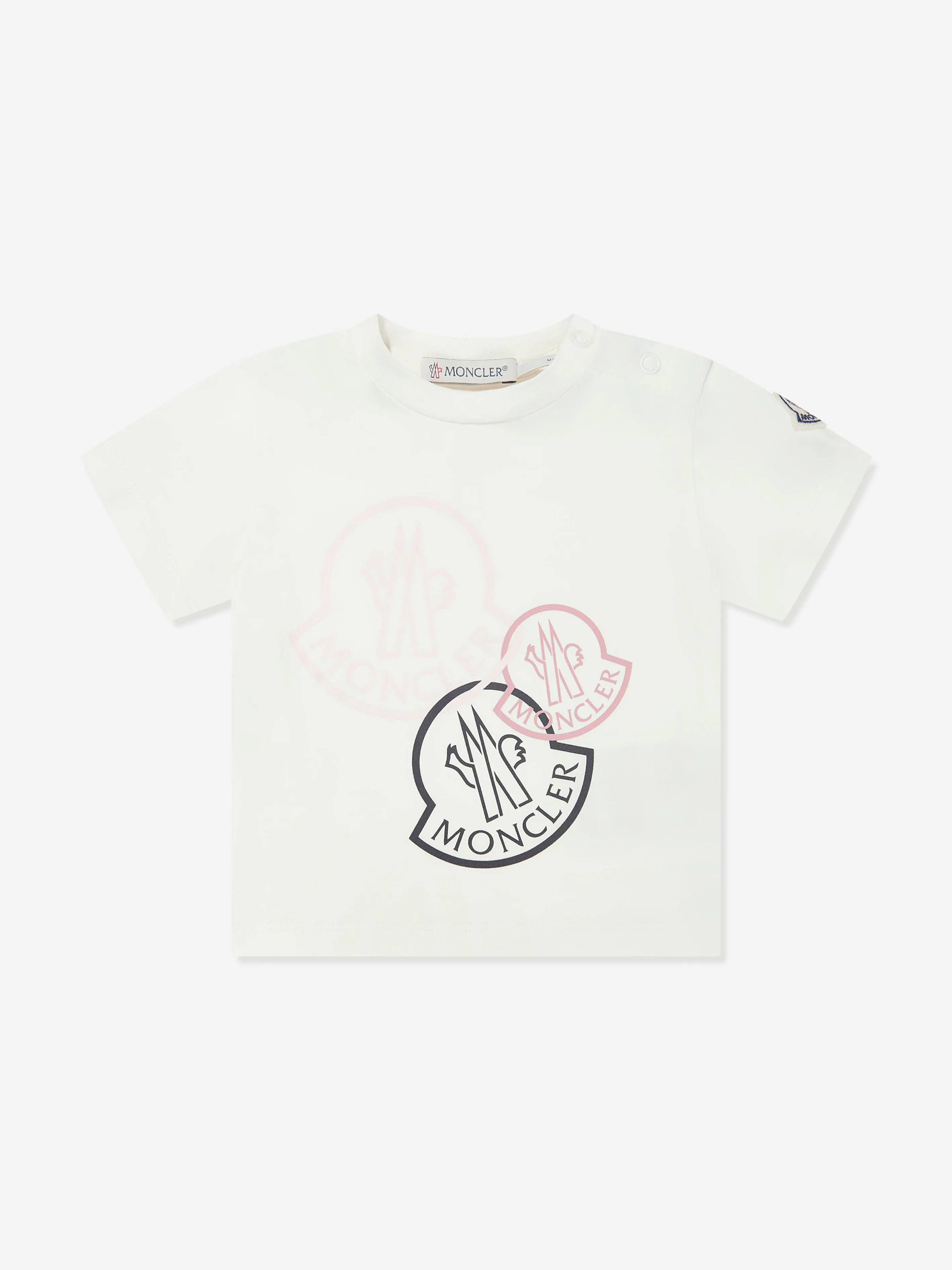 Moncler Enfant Baby Girls Logo T-Shirt in Ivory