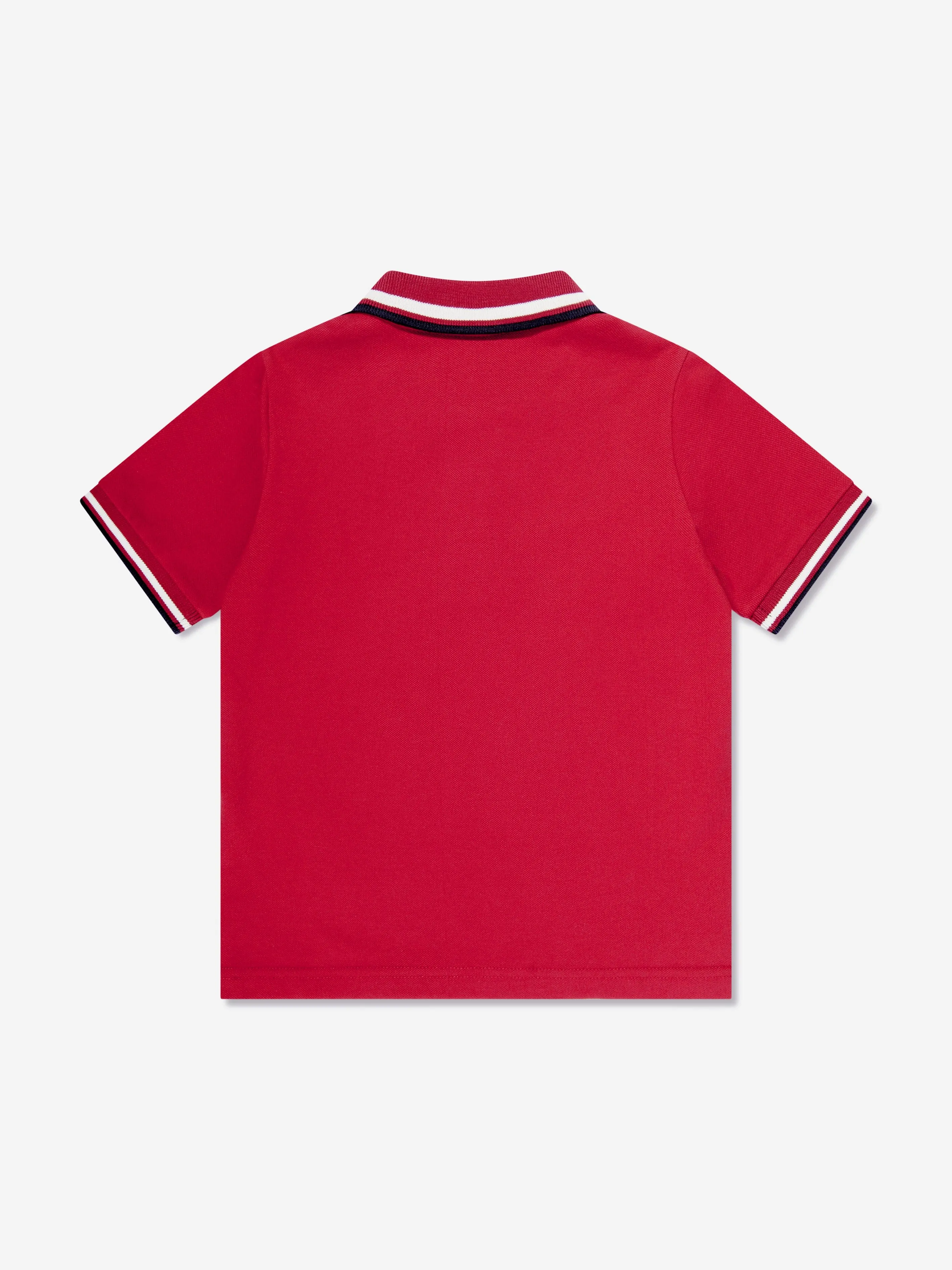 Moncler Enfant Boys Logo Polo Shirt in Red