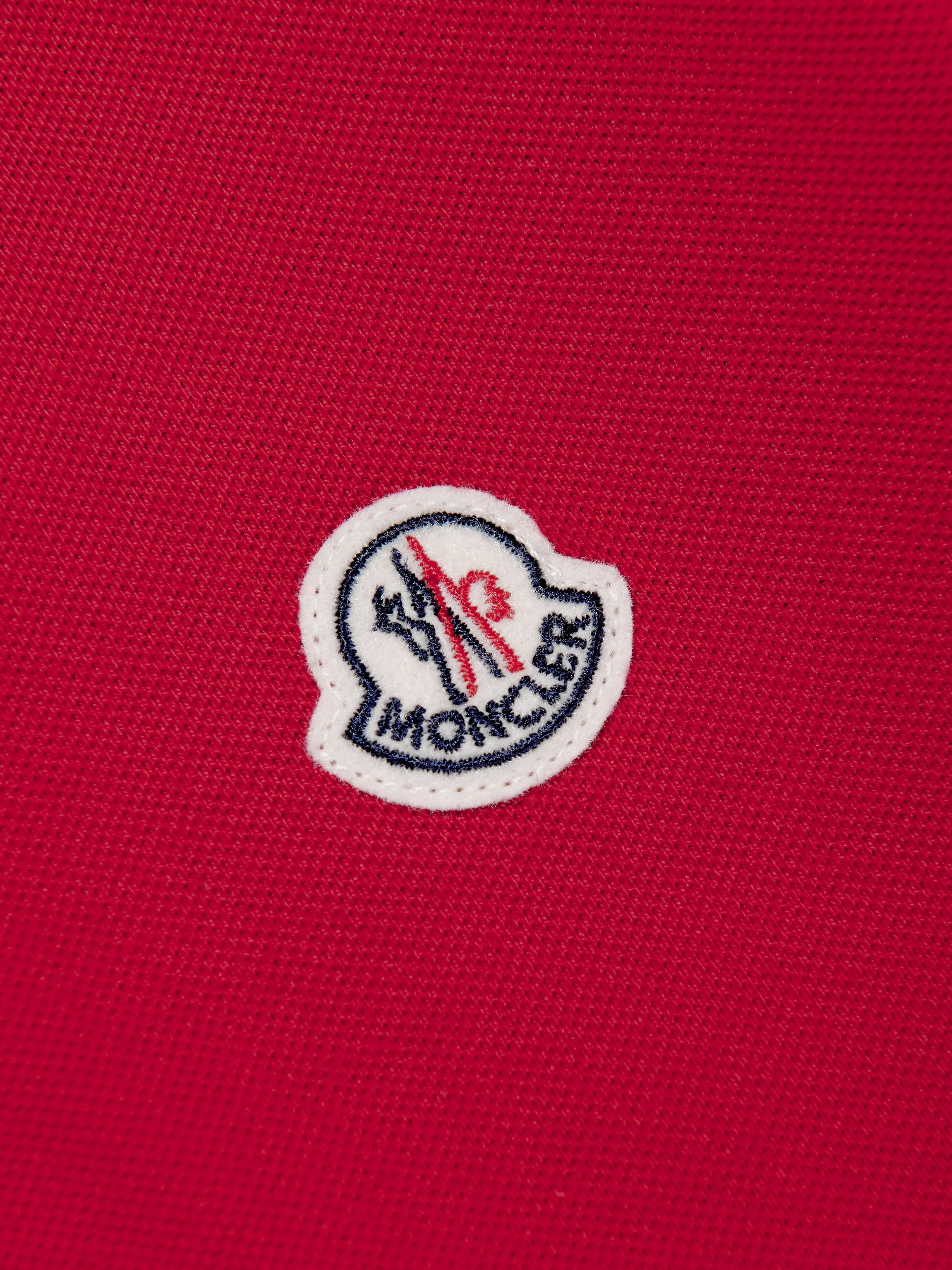 Moncler Enfant Boys Logo Polo Shirt in Red