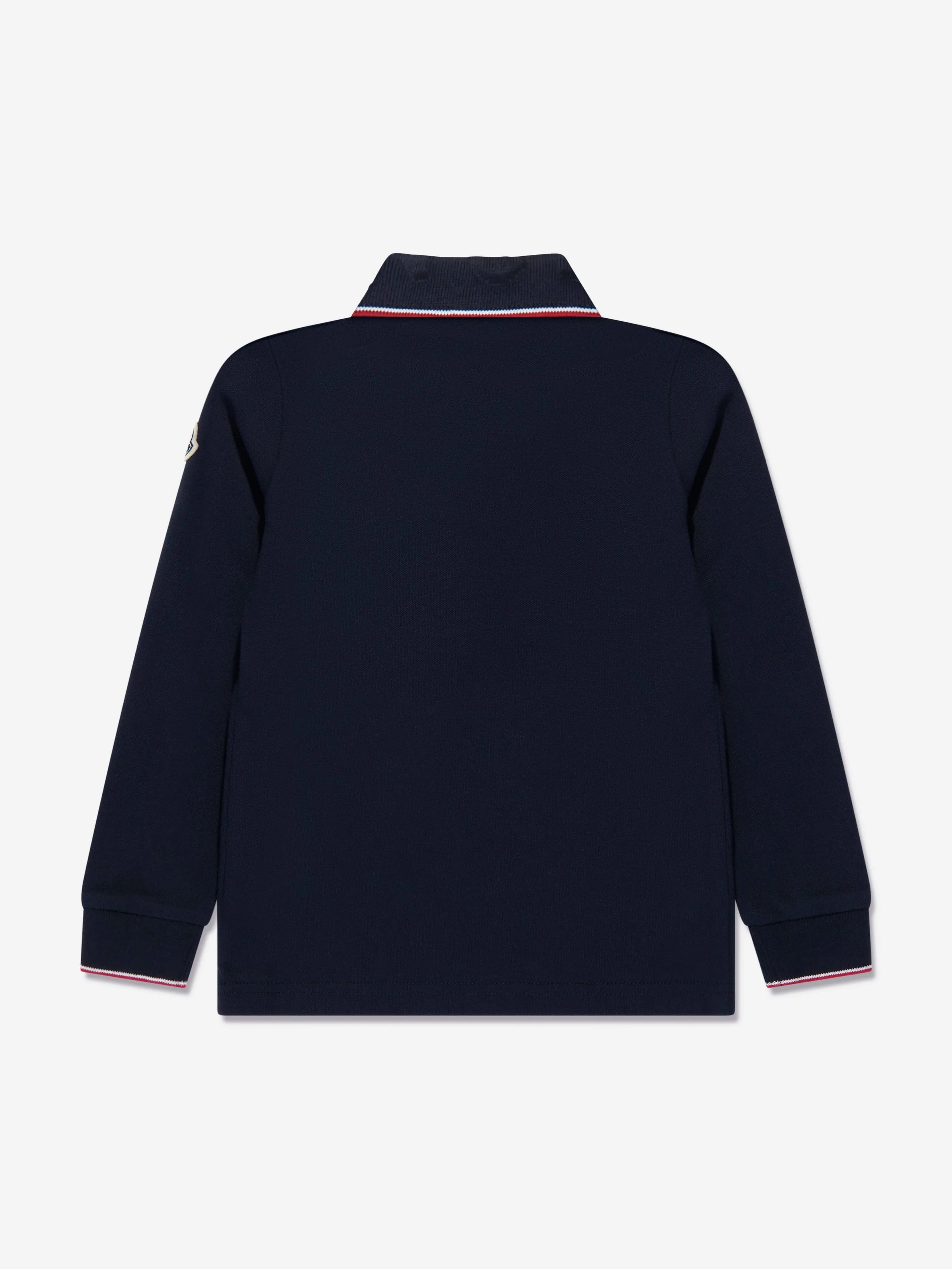 Moncler Enfant Boys Long Sleeve Polo Shirt in Navy