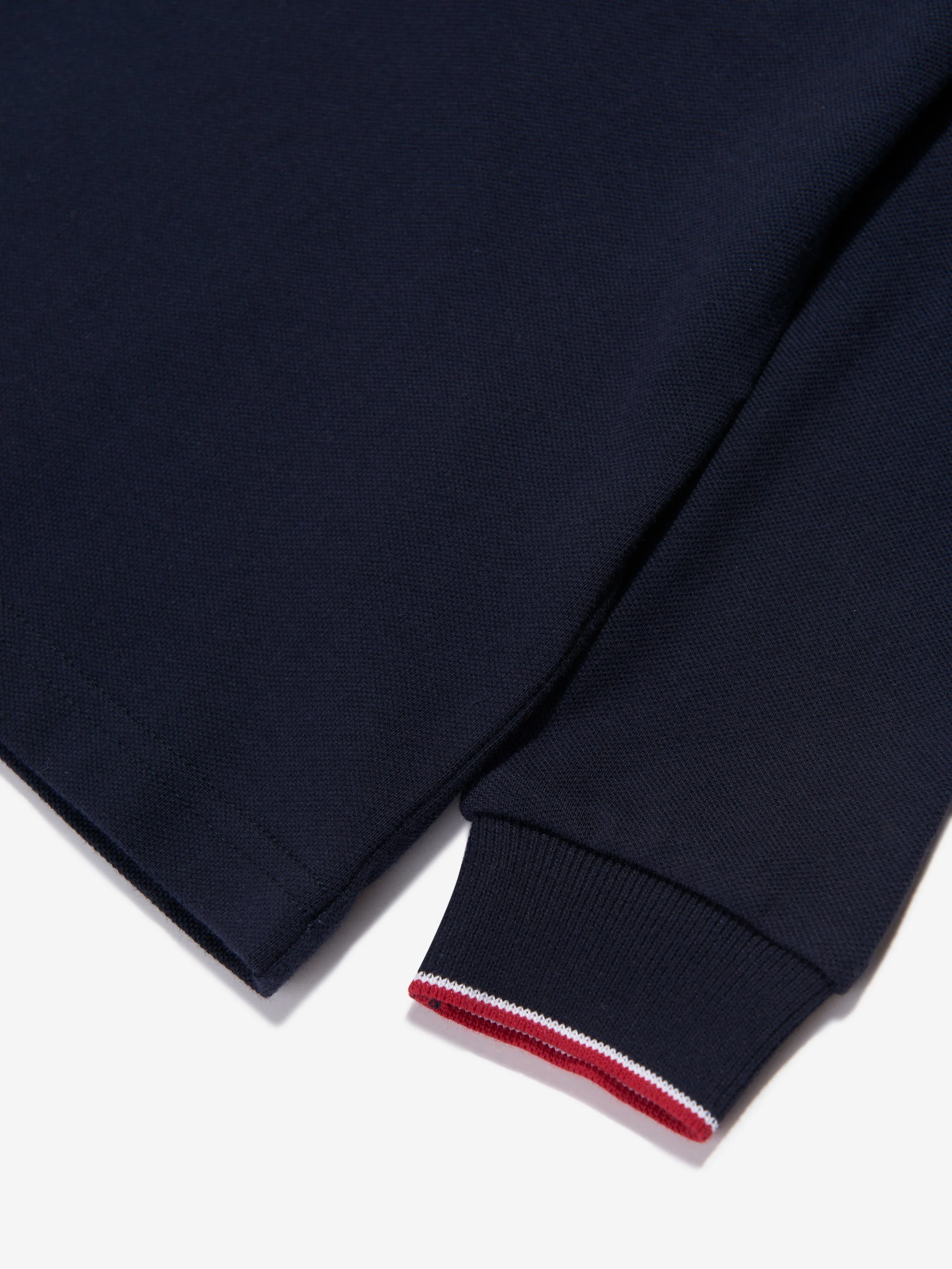 Moncler Enfant Boys Long Sleeve Polo Shirt in Navy