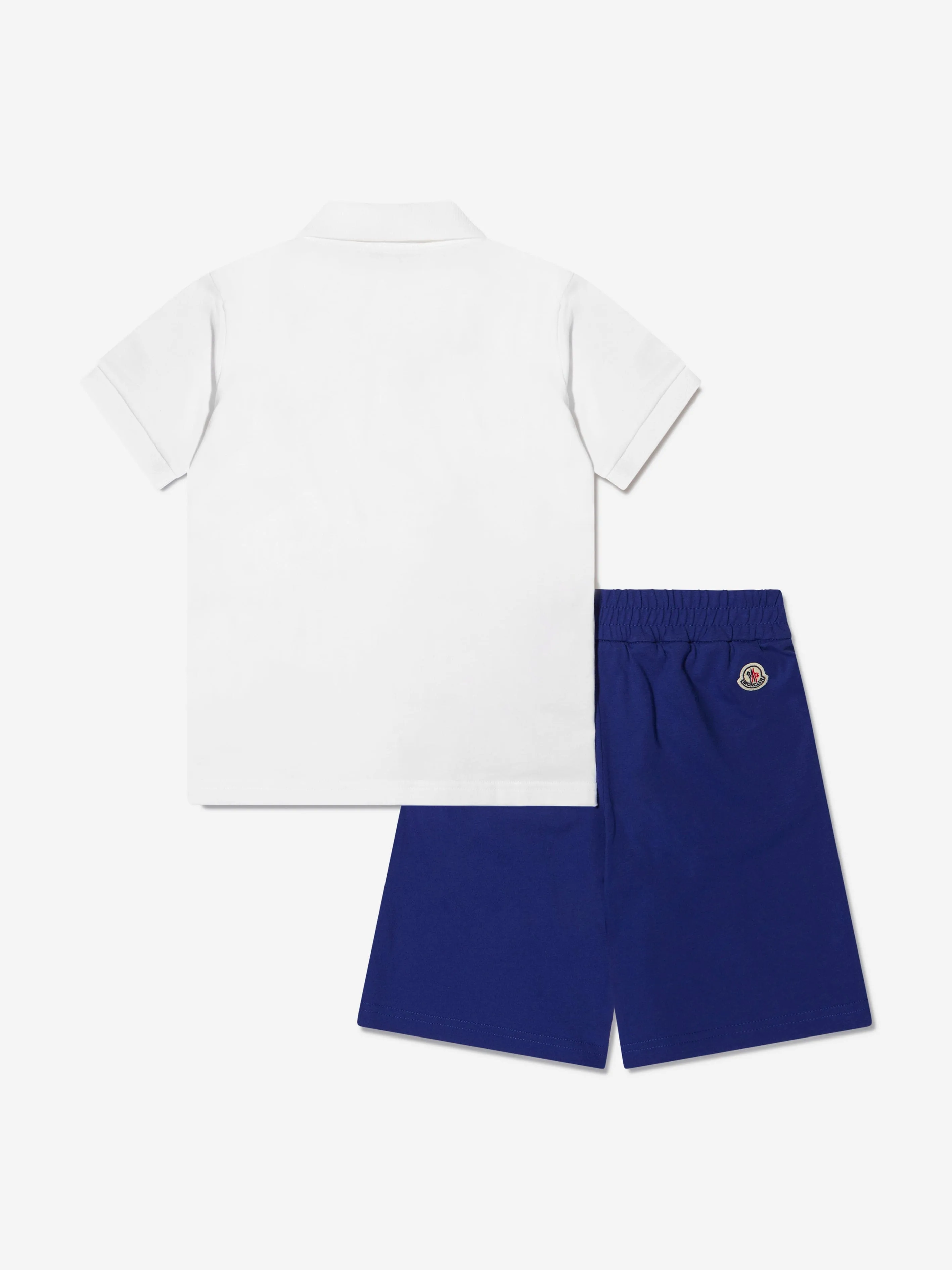 Moncler Enfant Boys Polo Shirt And Shorts Set in White