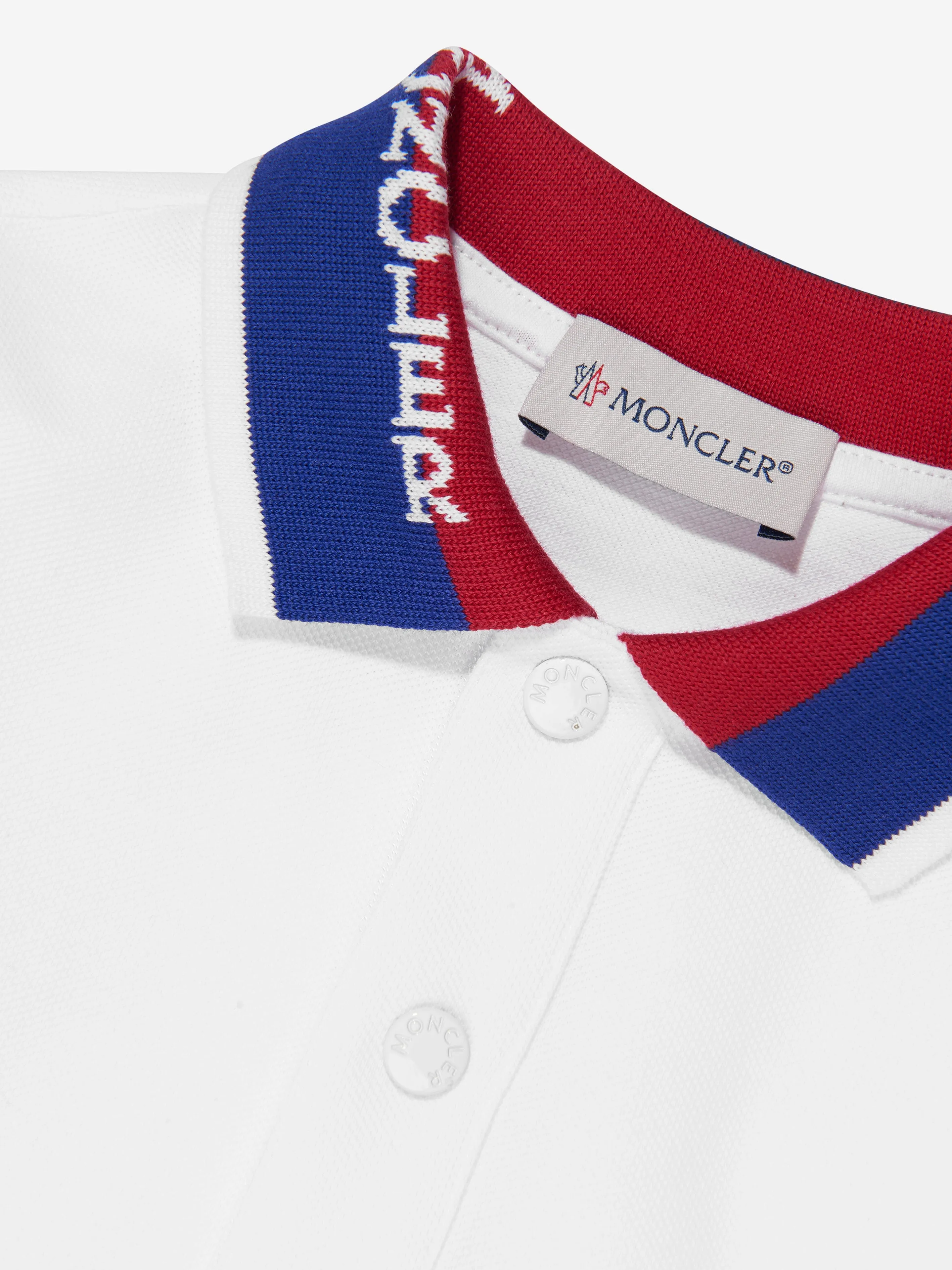 Moncler Enfant Boys Polo Shirt in White