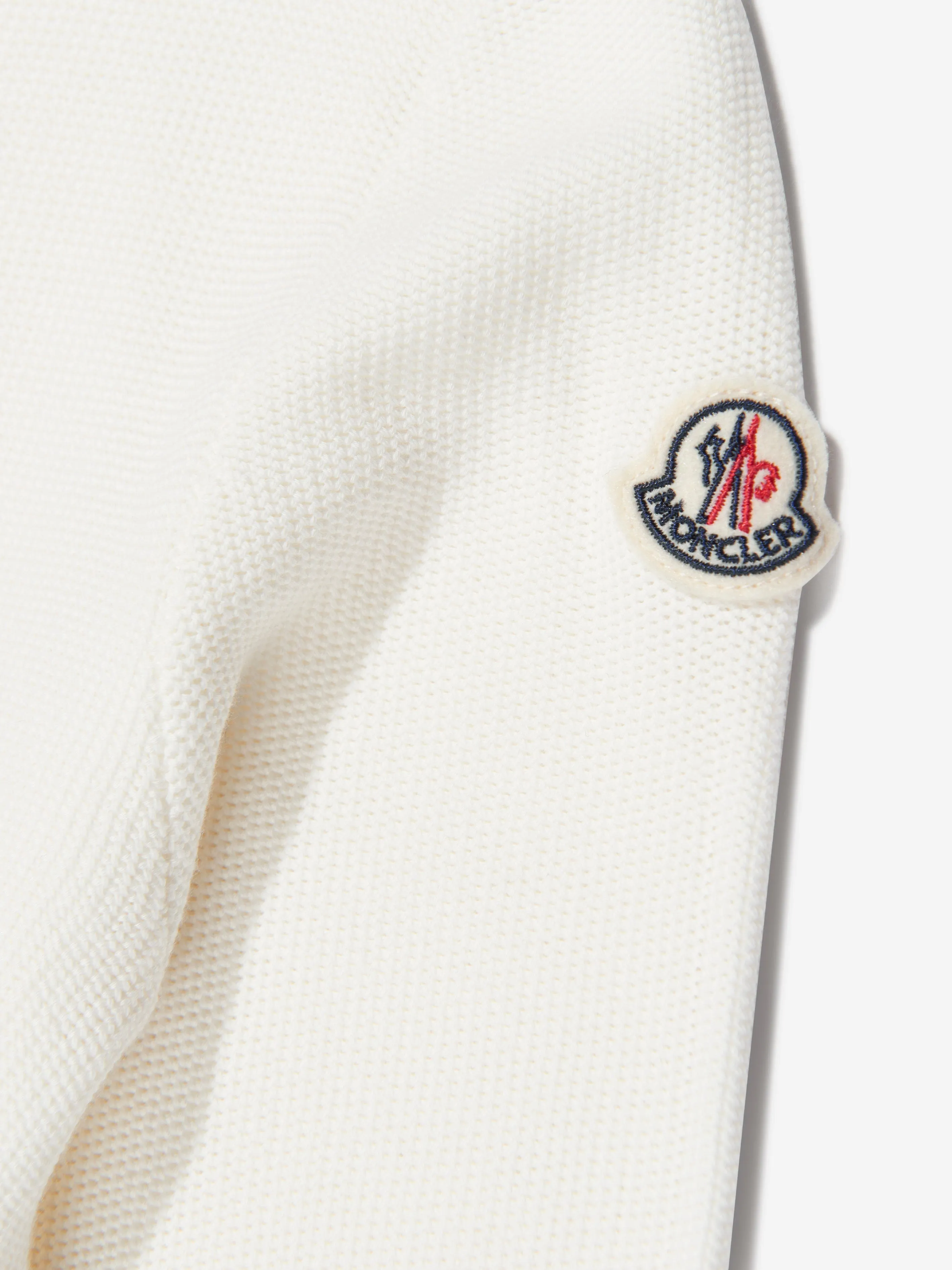 Moncler Enfant Girls Long Sleeve Polo Dress in White