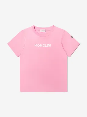 Moncler Enfant Kids Logo T-Shirt in Pink