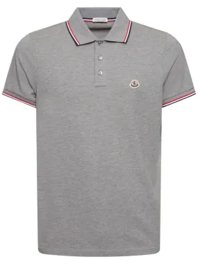 Moncler   Logo patch cotton polo shirt 