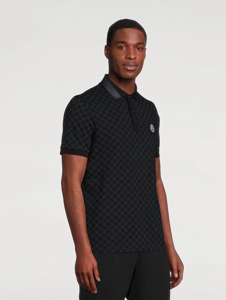 MONCLER Polo Shirt Monogram Print