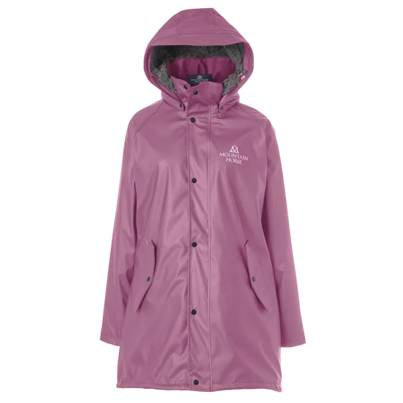 Mountain Horse Spirit Ladies Long Waterproof Jacket - Mauve Pink