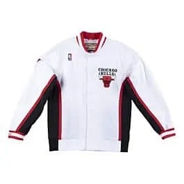 NBA Authentic Warm Up Jacket Chicago Bulls White 1996-97