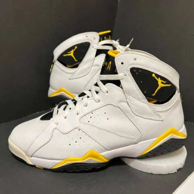 NDS w/ BOX NIKE AIR JORDAN VII 7 RETRO WHT/MAIZE YLW/BK ...