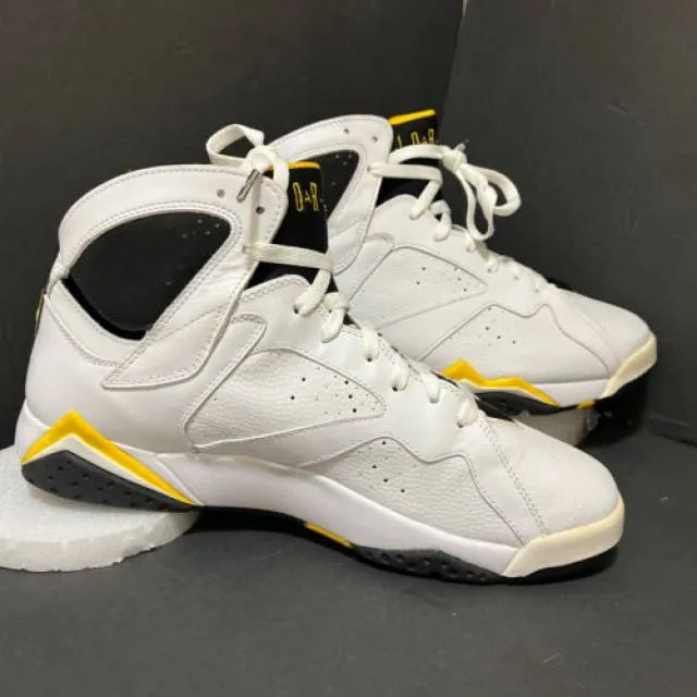 NDS w/ BOX NIKE AIR JORDAN VII 7 RETRO WHT/MAIZE YLW/BK ...