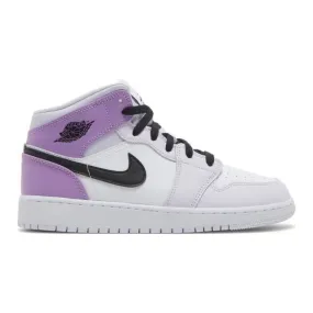 Nike Air Jordan 1 Mid GS (Barely Grape/ Purple/ Barely G...