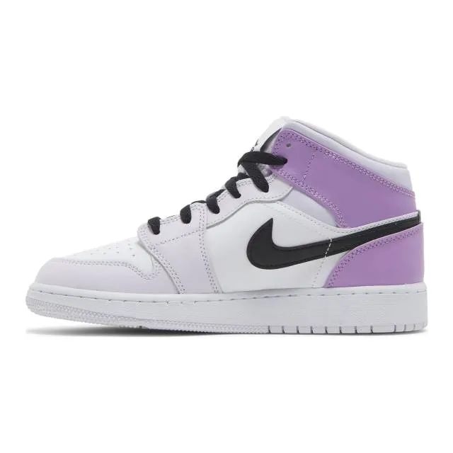 Nike Air Jordan 1 Mid GS (Barely Grape/ Purple/ Barely G...