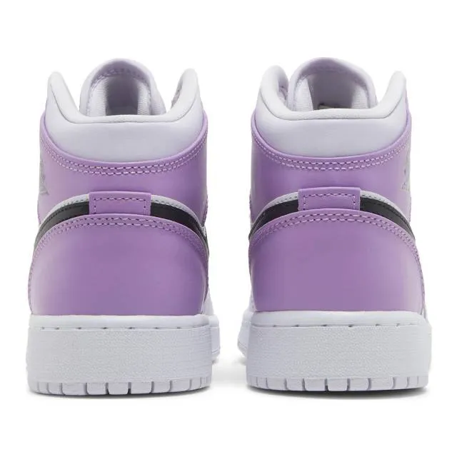 Nike Air Jordan 1 Mid GS (Barely Grape/ Purple/ Barely G...