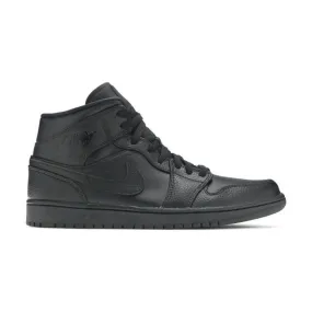 Nike Air Jordan 1 Mid (Triple Black/ Black/ Black/ Black) Me