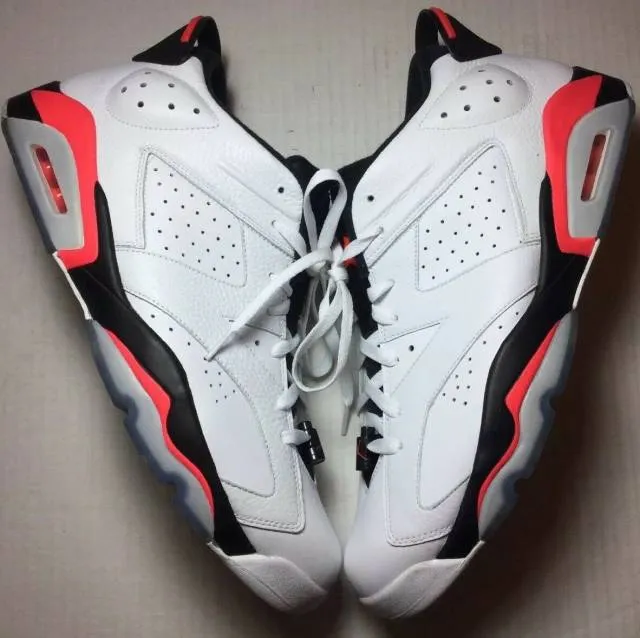 NIKE Air Jordan 6 Retro Low 304401-123 White/Infrared 23/Bla