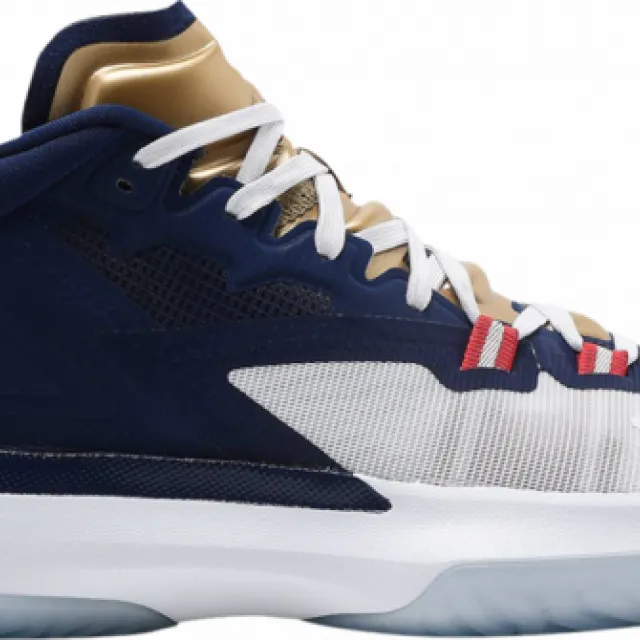 Nike Air Jordan Zion Williamson 1 White/Navy Blue/Gold U...