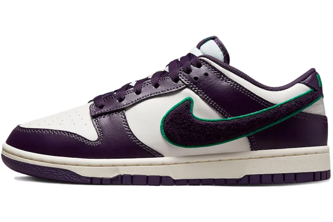 Nike Dunk Low Chenille Swoosh Sail Grand Purple