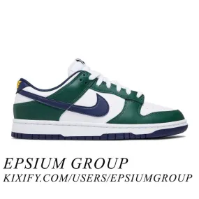 Nike dunk low (fir midnight navy/ green/ fir/ midnight navy/ white/ university gold) men us 8-13 fv6911-300