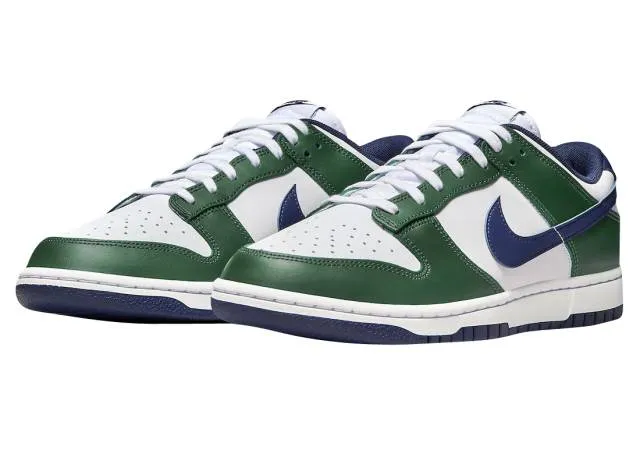 Nike dunk low (fir midnight navy/ green/ fir/ midnight navy/ white/ university gold) men us 8-13 fv6911-300