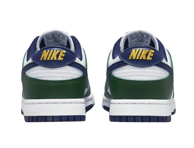 Nike dunk low (fir midnight navy/ green/ fir/ midnight navy/ white/ university gold) men us 8-13 fv6911-300