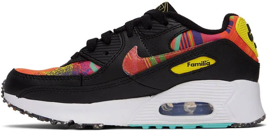 Nike Kids Black & Multicolor Air Max 90 Familia Little Kids Sneakers