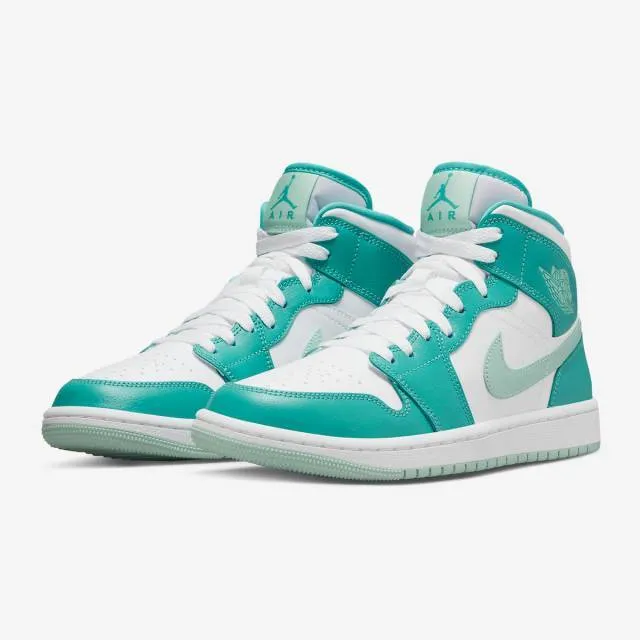 Nike Women's Air Jordan 1 Mid (Marine Green/ Washed Teal...