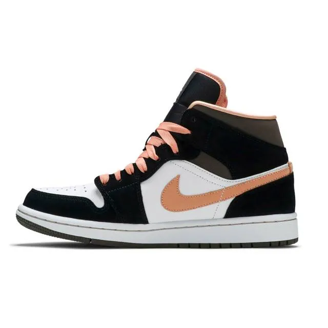 Nike Women's Air Jordan 1 Mid SE (Peach Mocha/ White/ Ap...