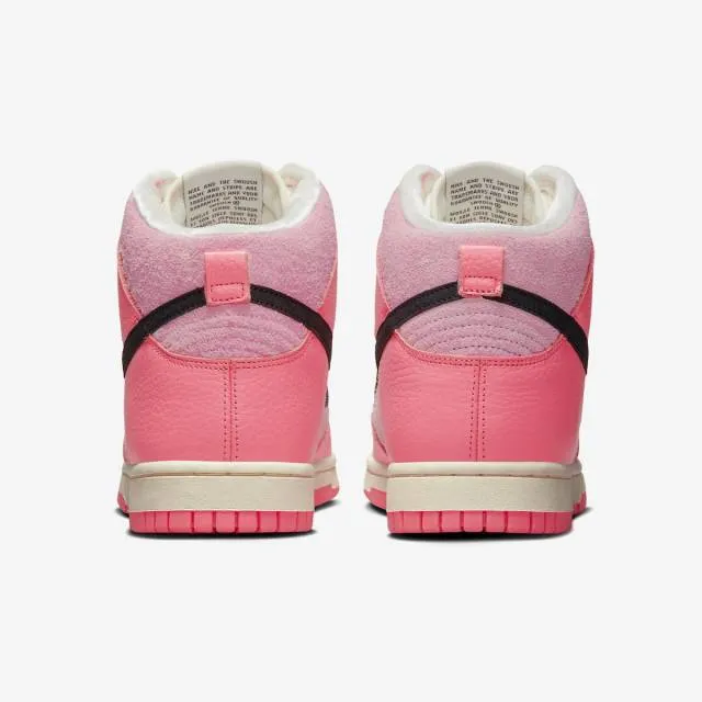 Nike women's dunk high (hoops/ medium soft pink/ black) sizes 6-10 dx3359-600