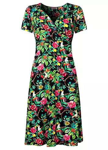 Parrot Jersey Wrap Dress by Joe Browns | Look Again